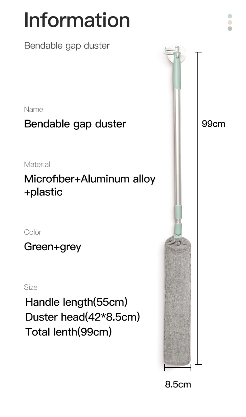 Bendable Gap Duster Telescopic Handle Broom-8